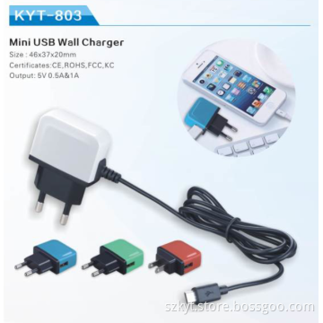 New travel charger adapter 5V 1A with Eu plug for smart device